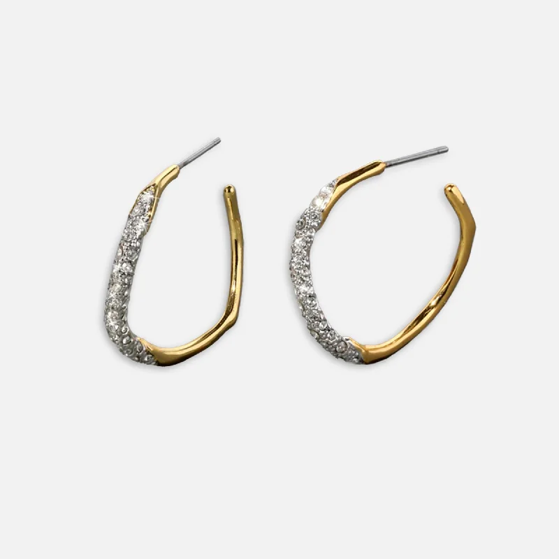 Breathtaking Jewelry At Limited-Time Savings Alexis Bittar Crystal Pave Hoop Earrings - Gold Breathtaking Jewelry At Limited-Time Savings Alexis Bittar Crystal Pave Hoop Earrings - Gold
