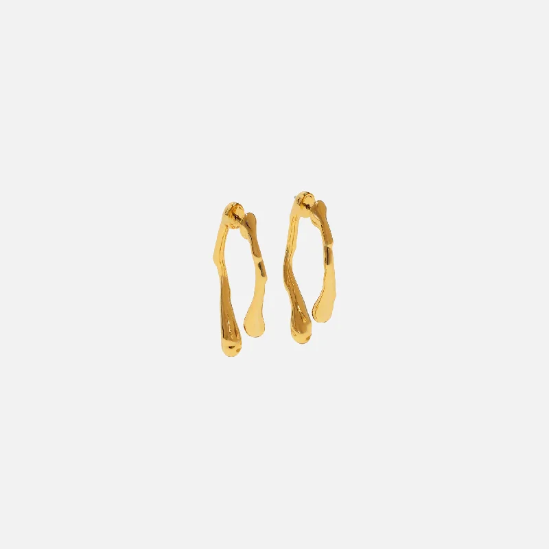 Last Chance To Shop High-End Jewelry At Markdown Prices Alexis Bittar Drippy Front Back Post Earrings - Gold