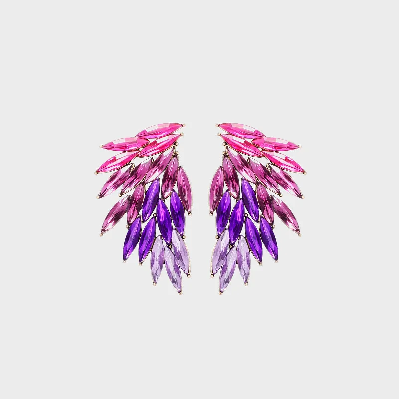 Fashion-Forward Jewelry At Incredible Prices HGA Acrylic Crystal Wing Earrings