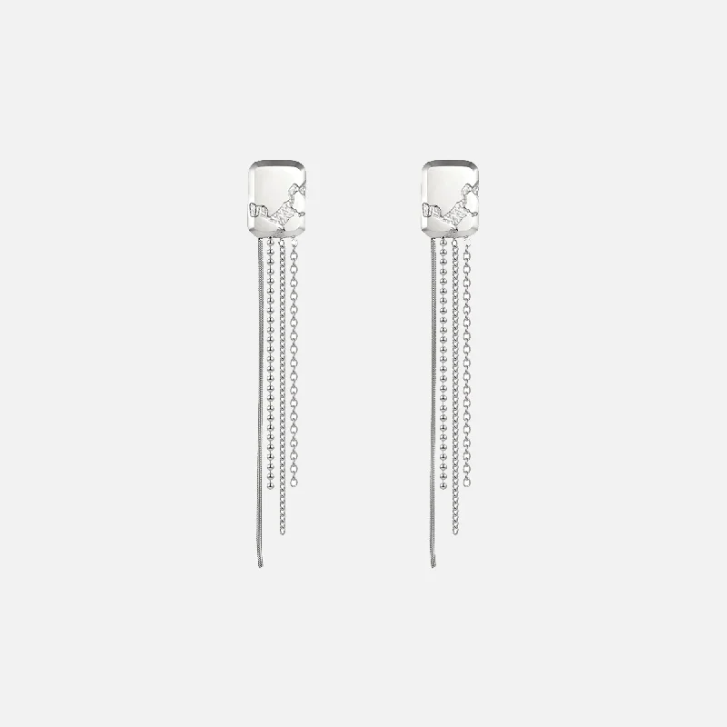 Glamorous Jewelry, Glamorous Deals – Shop Now ARSN Stripped Down Earrings - Silver