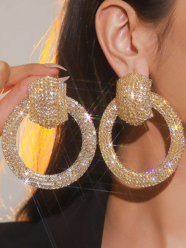 Bold and Unique Oversized Round Earrings for Women