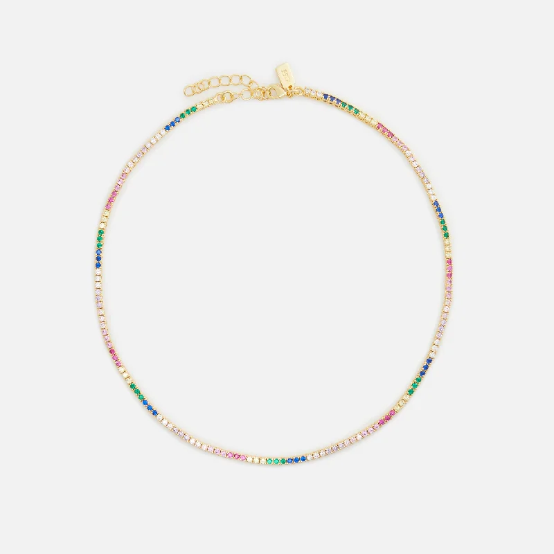 Crystal Haze Mini Serena Necklace - Multi