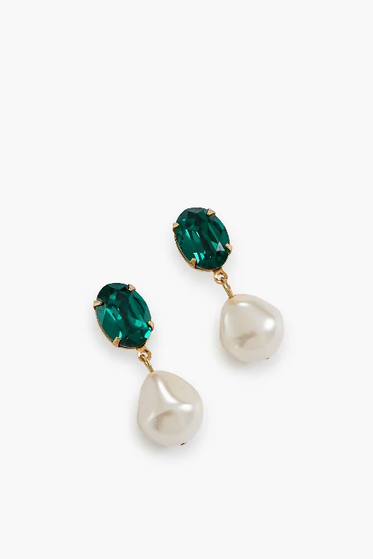 Unmissable Jewelry Sale – Shop Before It's Too Late Emerald Tunis Pearl Drop Earrings