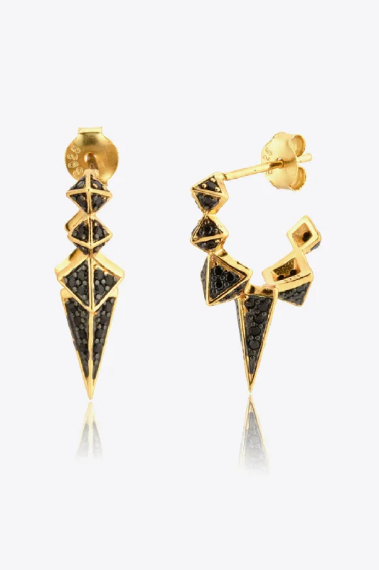Fashion-Forward Geometric Jewelry For Contemporary Style HGA Punk Spike Geometric Sterling Silver Earrings Fashion-Forward Geometric Jewelry For Contemporary Style HGA Punk Spike Geometric Sterling Silver Earrings