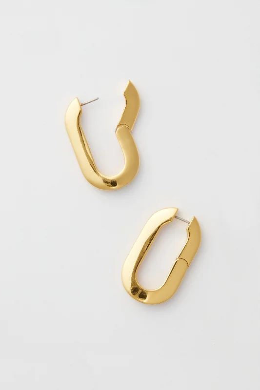 Exclusive Savings On Timeless Jewelry Pieces Gold Mega U-Link Earrings