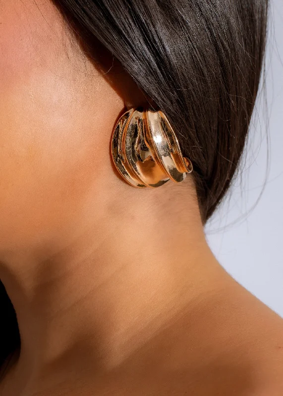 Golden Helix Earrings Gold