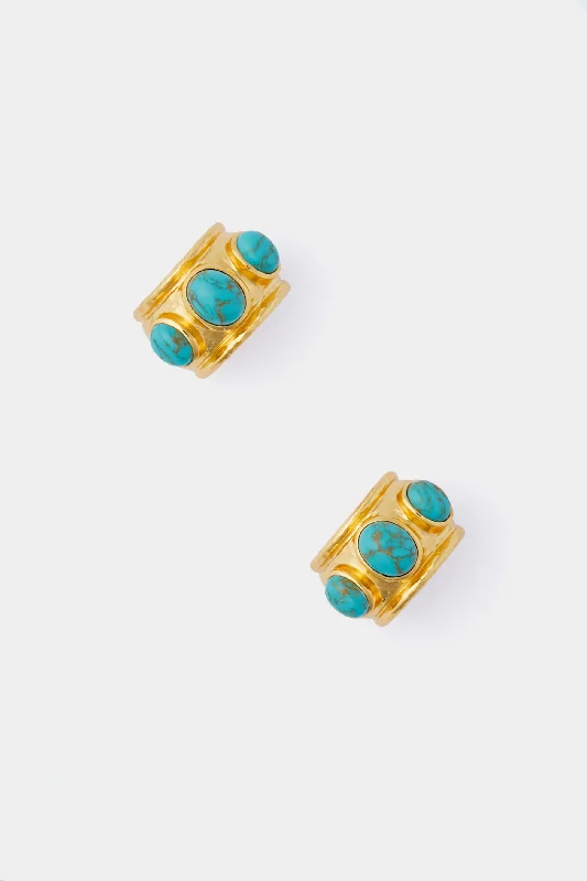 Premium Jewelry, Premium Discounts – Act Fast Golden Turquoise Nova Earrings