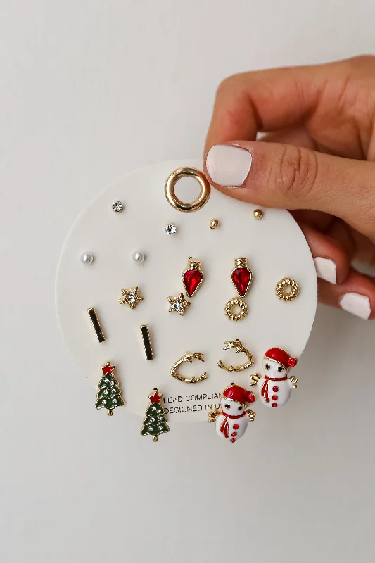 Holly Gold Earring Set