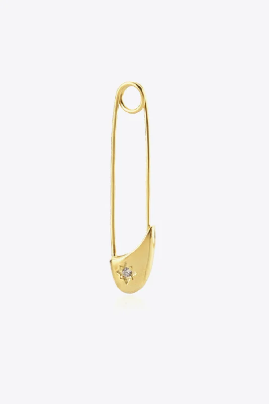 Clearance Sale On High-End Jewelry Collections HGA Sterling Silver Single Pin Earring Clearance Sale On High-End Jewelry Collections HGA Sterling Silver Single Pin Earring