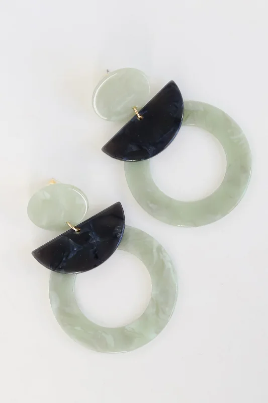 FINAL SALE - Jamie Mint Acrylic Drop Earrings