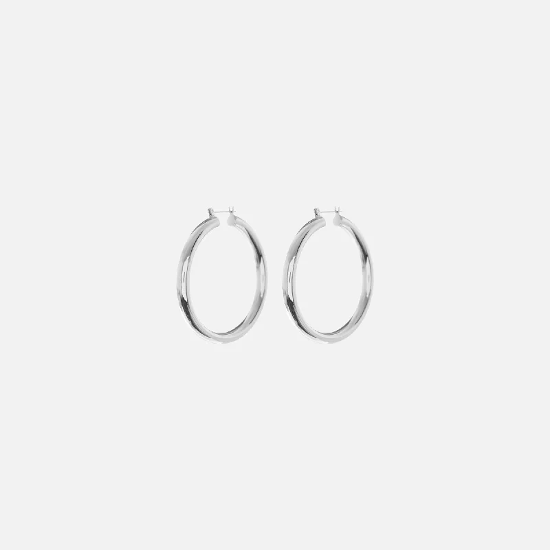 Exclusive Jewelry Sale – Grab Timeless Pieces Now Luv AJ Amalfi Tube Hoop Earrings - Silver Exclusive Jewelry Sale – Grab Timeless Pieces Now Luv AJ Amalfi Tube Hoop Earrings - Silver