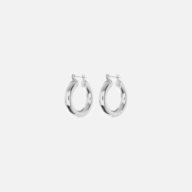 Sparkle On A Budget – Fine Jewelry For Less Luv AJ Baby Amalfi Hoop Earrings - Silver Sparkle On A Budget – Fine Jewelry For Less Luv AJ Baby Amalfi Hoop Earrings - Silver