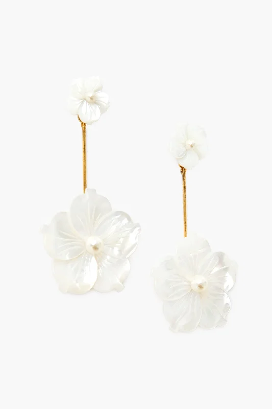 Gorgeous Jewelry, Limited-Time Savings Mother Of Pearl Zinnia Flower Earrings