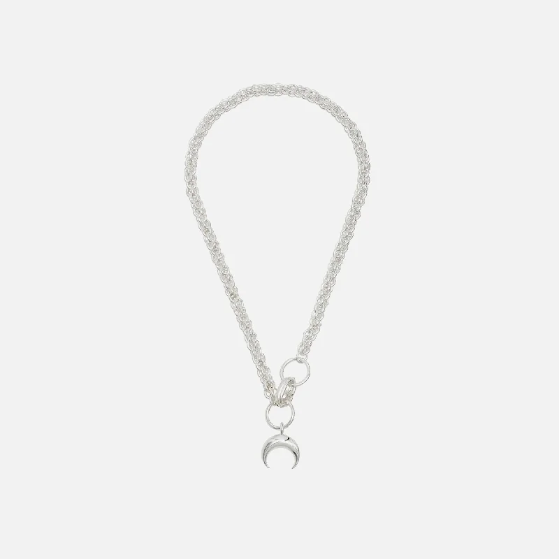 Shop Stylish Jewelry Now And Save Big MARINE SERRE Moon Charm Necklace - Silver