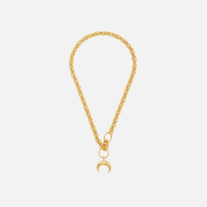 Limited-Stock Jewelry Sale – Once It's Gone, It's Gone MARINE SERRE Moon Charm Necklace - Gold