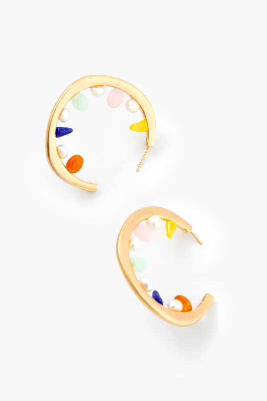 Waterproof Stainless Steel Jewelry For Lasting Beauty Pearl Multi Goldie Earring