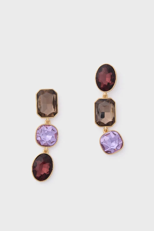 Jewelry Clearance – Final Chance To Save Big Purple Multi Greenwich Triple Drop Earrings Jewelry Clearance – Final Chance To Save Big Purple Multi Greenwich Triple Drop Earrings