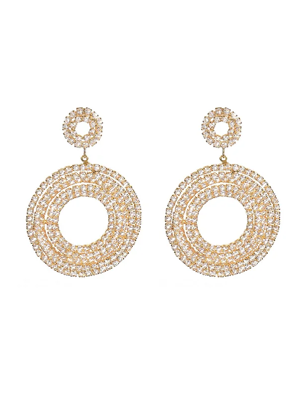 Round Rhinestone Earrings