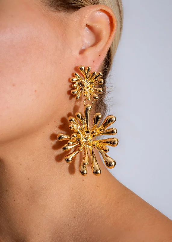 Solar Flare Earring Gold