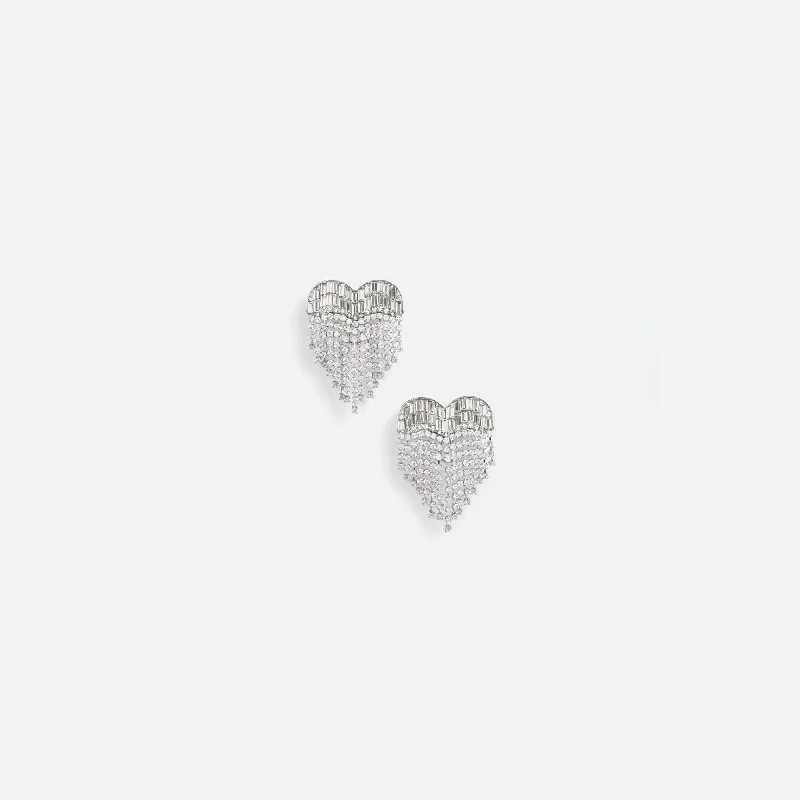 Best Jewelry Deals – Premium Quality At Exclusive Discounts Self-Portrait Crystal Heart Earrings - Silver Best Jewelry Deals – Premium Quality At Exclusive Discounts Self-Portrait Crystal Heart Earrings - Silver