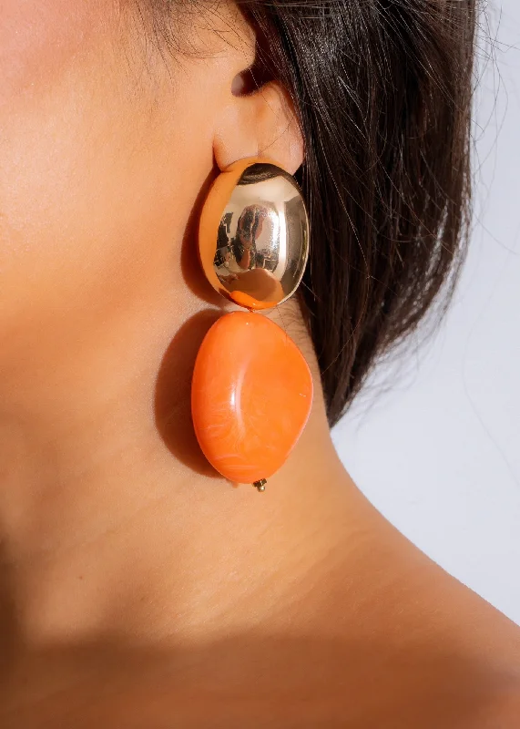 Swirl Earrings Orange