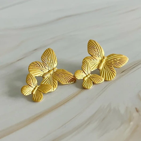 Premium Diamond Jewelry For Unforgettable Moments Ellison + Young Vintage Butterfly Gold Earrings