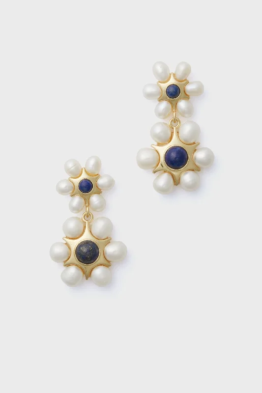 Trending Jewelry Now At Unbeatable Prices White and Blue Safi Earrings