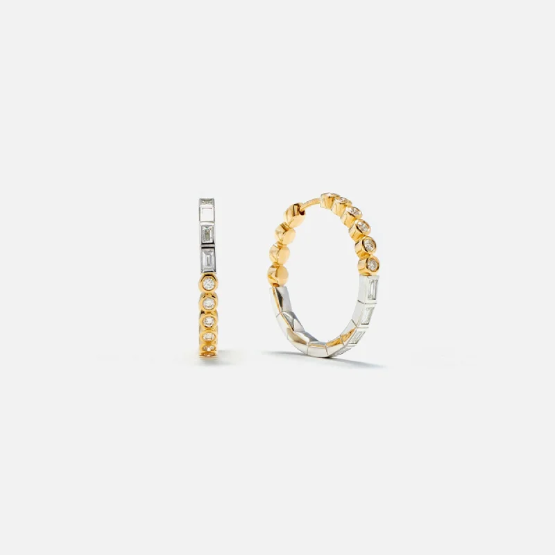 Seasonal Jewelry Deals – Elevate Your Style Yvonne Leon Maxi Creoles Riviere Baguette Hoop Earrings - Yellow / White Gold Seasonal Jewelry Deals – Elevate Your Style Yvonne Leon Maxi Creoles Riviere Baguette Hoop Earrings - Yellow / White Gold