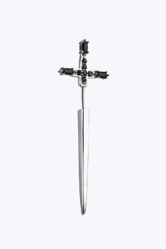 Limited-Time Offer On Premium Jewelry Collections HGA Sterling Silver Sword Single Ear Jacket Earring Limited-Time Offer On Premium Jewelry Collections HGA Sterling Silver Sword Single Ear Jacket Earring