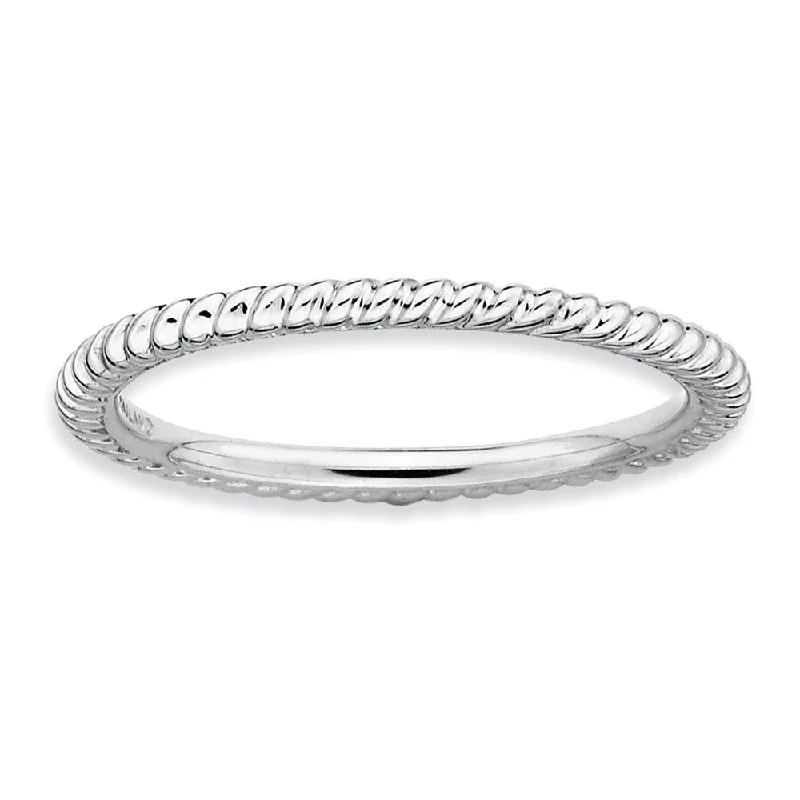 Affordable Elegance – Premium Jewelry At Special Prices 1.5mm Stackable Sterling Silver Twisted Band