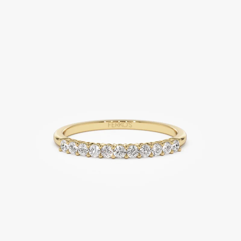 Fashion-Forward Jewelry At Incredible Prices 14k 0.30ctw 11 Stone Basket Setting Diamond Wedding Ring