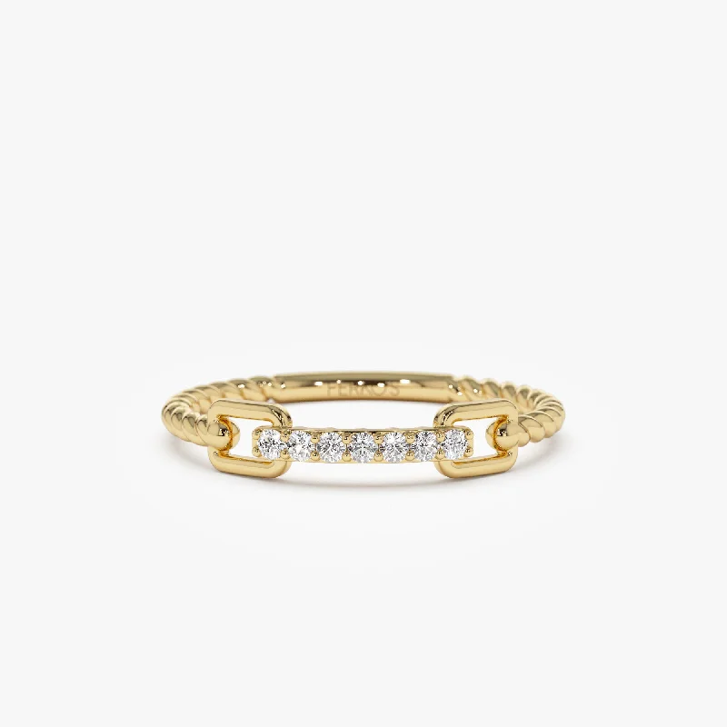 Luxury Jewelry At Unbeatable Discounts 14k Braided Stackacble Pave Diamond Ring