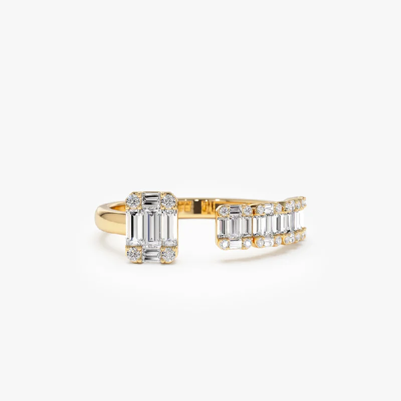 Bestselling Jewelry Now On Sale – Elevate Your Look 14k Floating Diamond Baguette Cut Diamond Ring