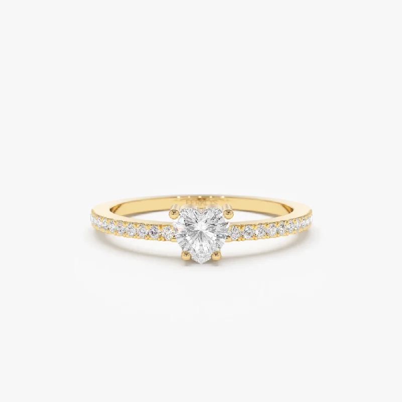 Elegant Designs, Unbeatable Discounts – Shop Jewelry Now 14k Heart-Shaped Diamond Ring