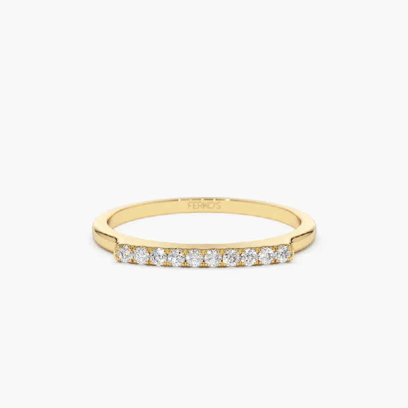Special Deals On Handcrafted And Designer Jewelry 14k Pave Diamond Bar Ring