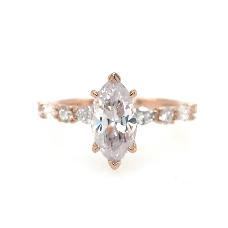 14K Rose Gold 'Juliet' Marquise Diamond Engagement Ring