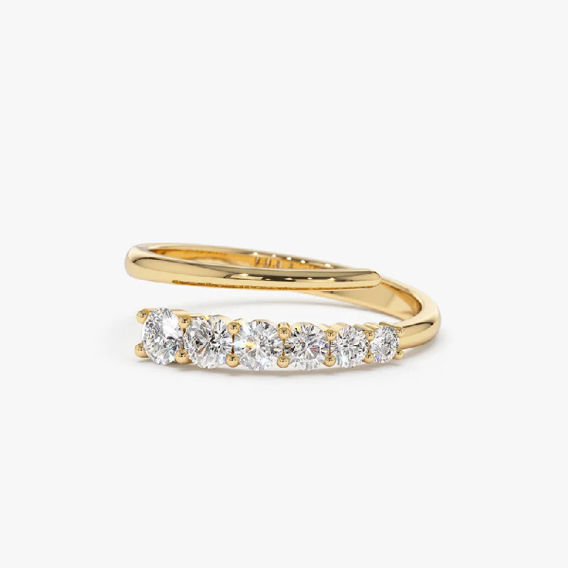 Get The Sparkle You Love At Prices You Adore 14k Unique Crossover Diamond Statement Ring