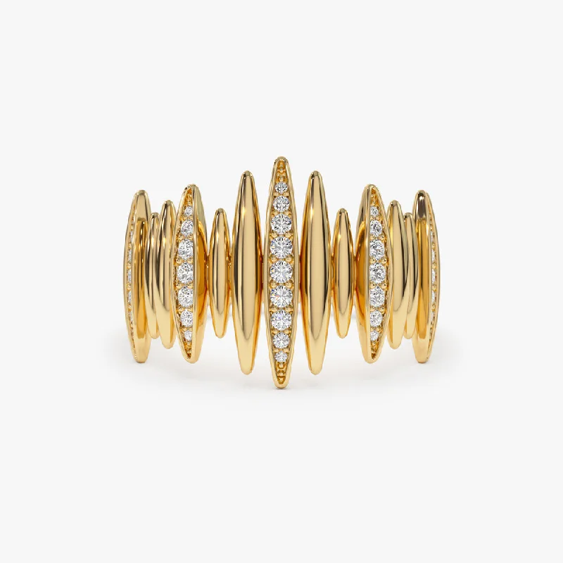 Elegant Jewelry At Unbeatable Prices – Shop Today 14k Unique Diamond Spike Ring