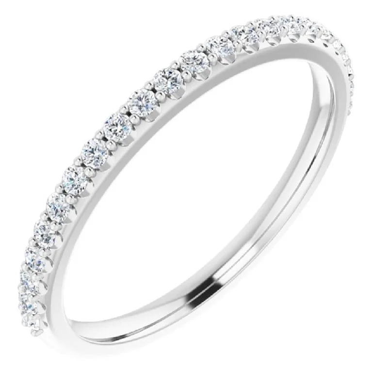 14K White Gold Half Anniversary Diamond Band