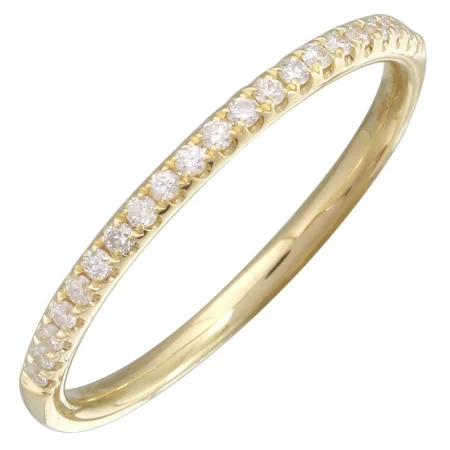 14K Yellow Gold Diamond Pave Band