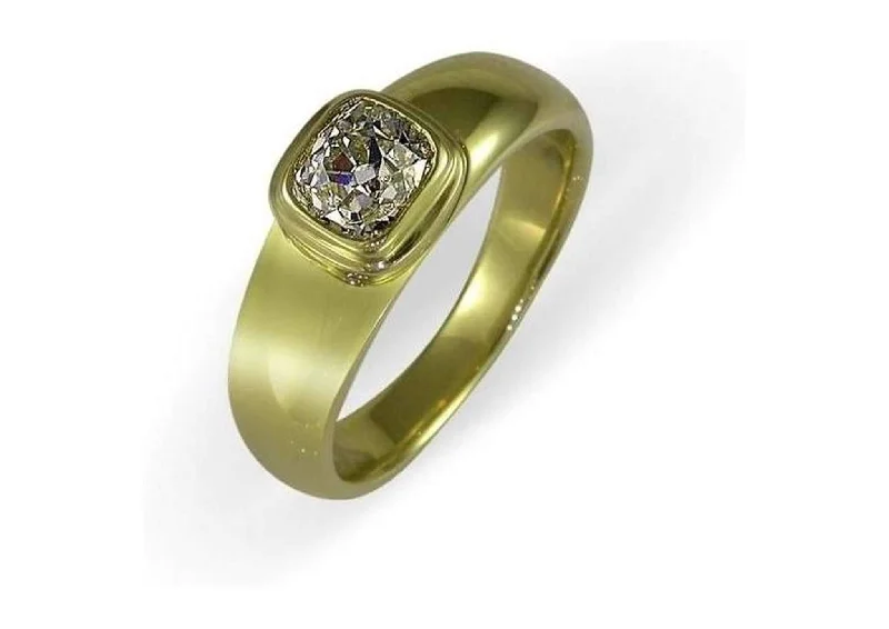 Chic, Trendy, And Affordable Jewelry Sale Cushion Diamond Ring, Yellow Gold