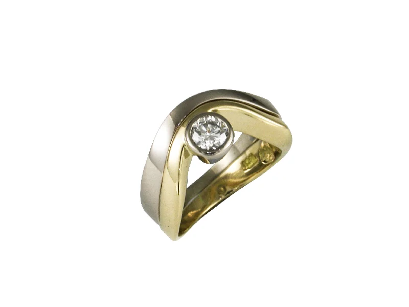 Elevate Your Outfit With Discounted Statement Jewelry Diamond Engagement Ring Design, Yellow & White Gold