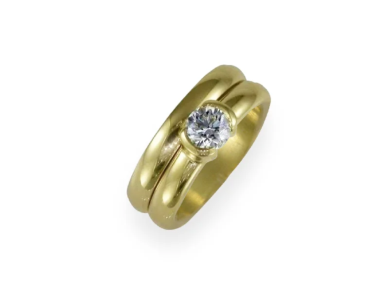 Shop Jewelry That Shines Without The High Price Diamond Solitaire Ring Set, Yellow Gold