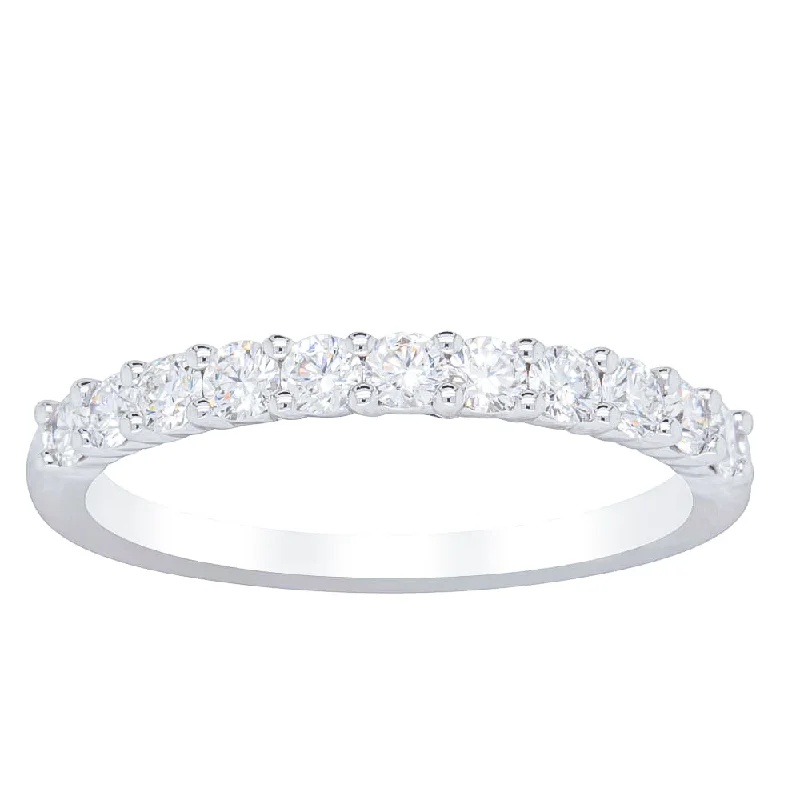 18ct White Gold .50ct Diamond Panorama Band