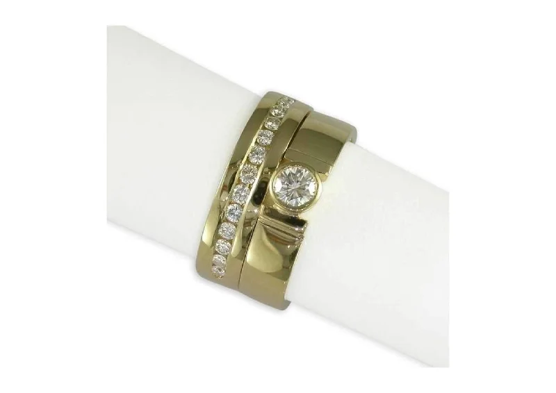 Luxury Jewelry Clearance – Shop Premium Styles Now 18ct yellow gold Diamond & Wedding set.