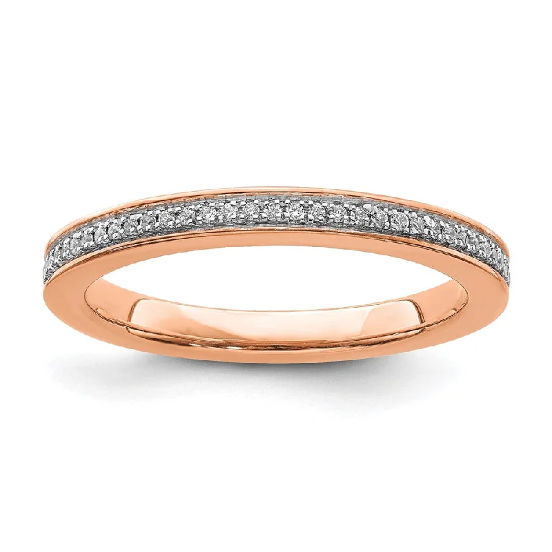 The Ultimate Jewelry Sale – Shop Premium Styles 2.25mm 14k Rose Gold 1/10 Ctw Diamond Stackable Band The Ultimate Jewelry Sale – Shop Premium Styles 2.25mm 14k Rose Gold 1/10 Ctw Diamond Stackable Band