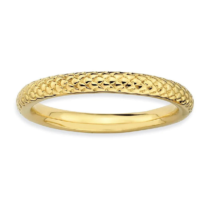 Dazzling Deals On Necklaces, Bracelets, And More 2.25mm Stackable 14K Yellow Gold Plated Silver Cable Band