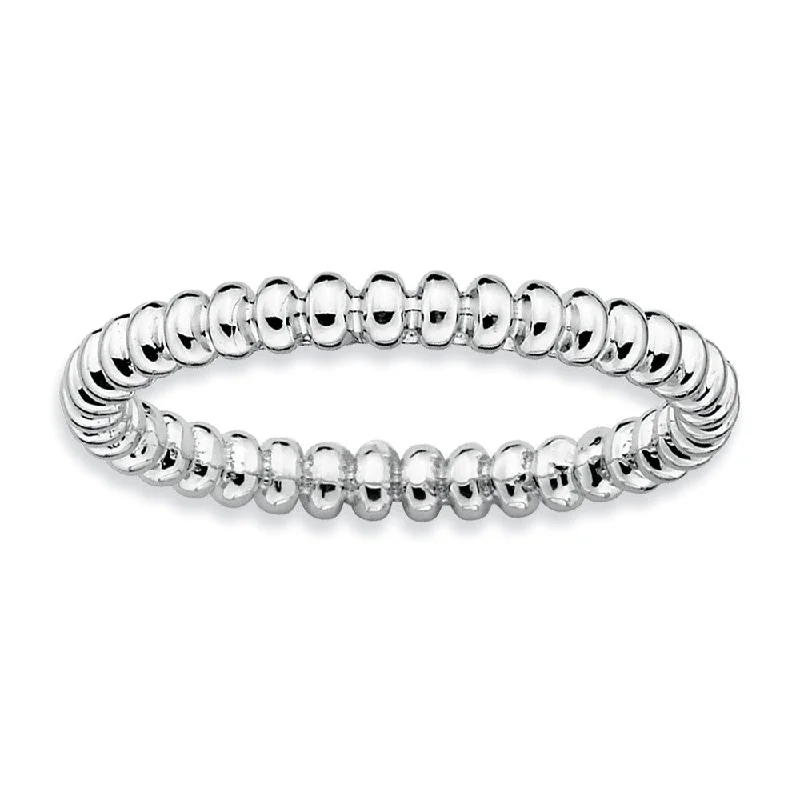 Jewelry Clearance – Final Chance To Save Big 2.25mm Stackable Sterling Silver Beaded Band