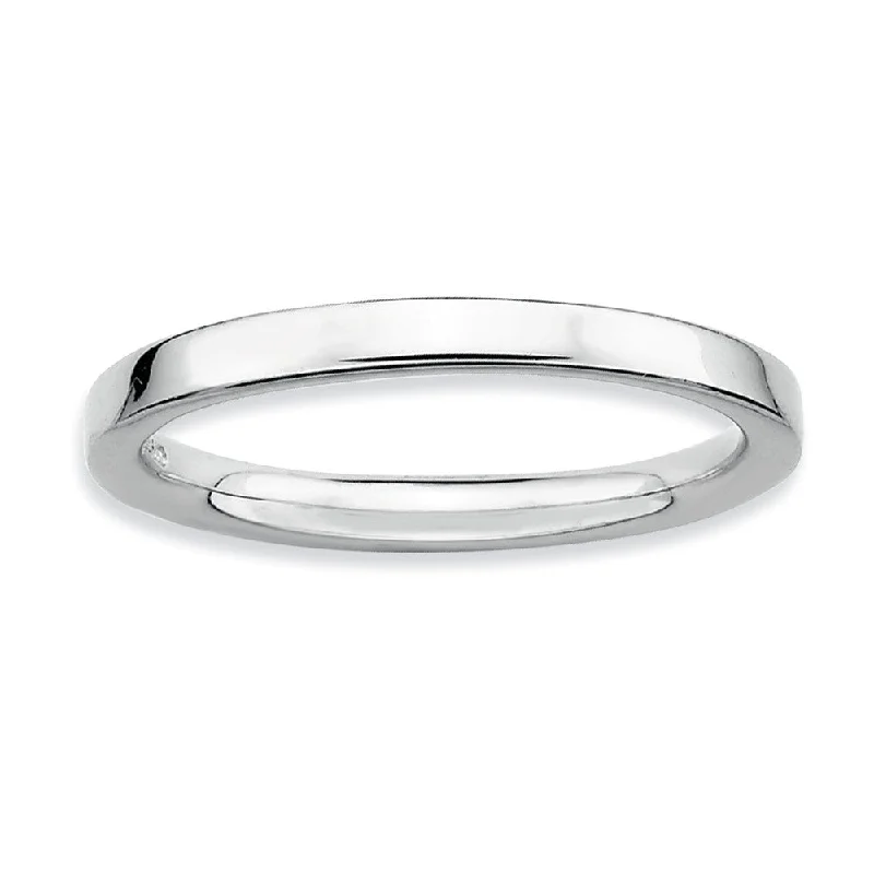 Limited-Time Jewelry Sale – Don't Miss Out On Dazzling Discounts 2.25mm Stackable Sterling Silver Semi Rounded Band