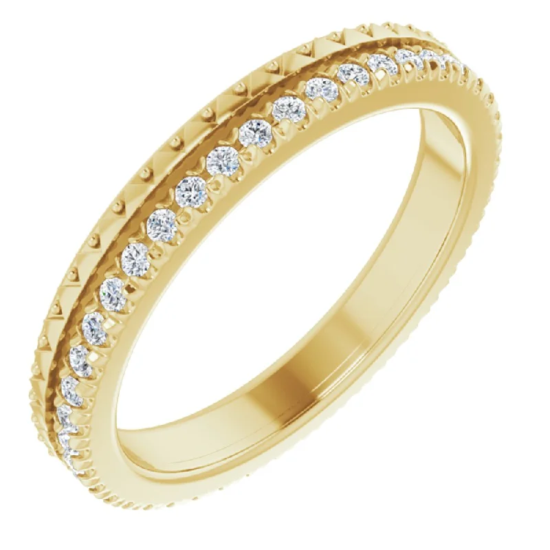 2.75mm 14K Yellow Gold Natural Diamond Eternity Band